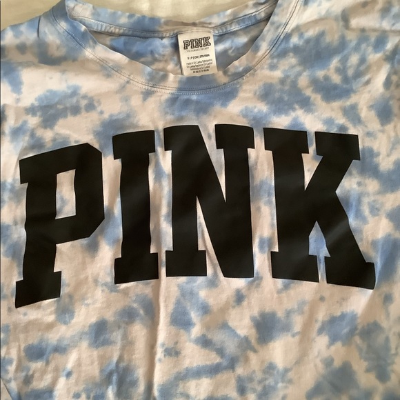 PINK Cropped Cut Off Tye Dye Shirt - Picture 4 of 4